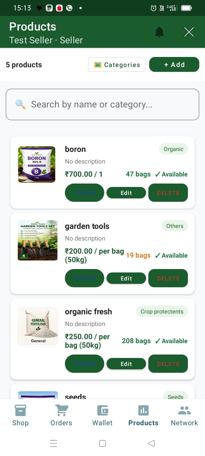 AgriMart admin dashboard